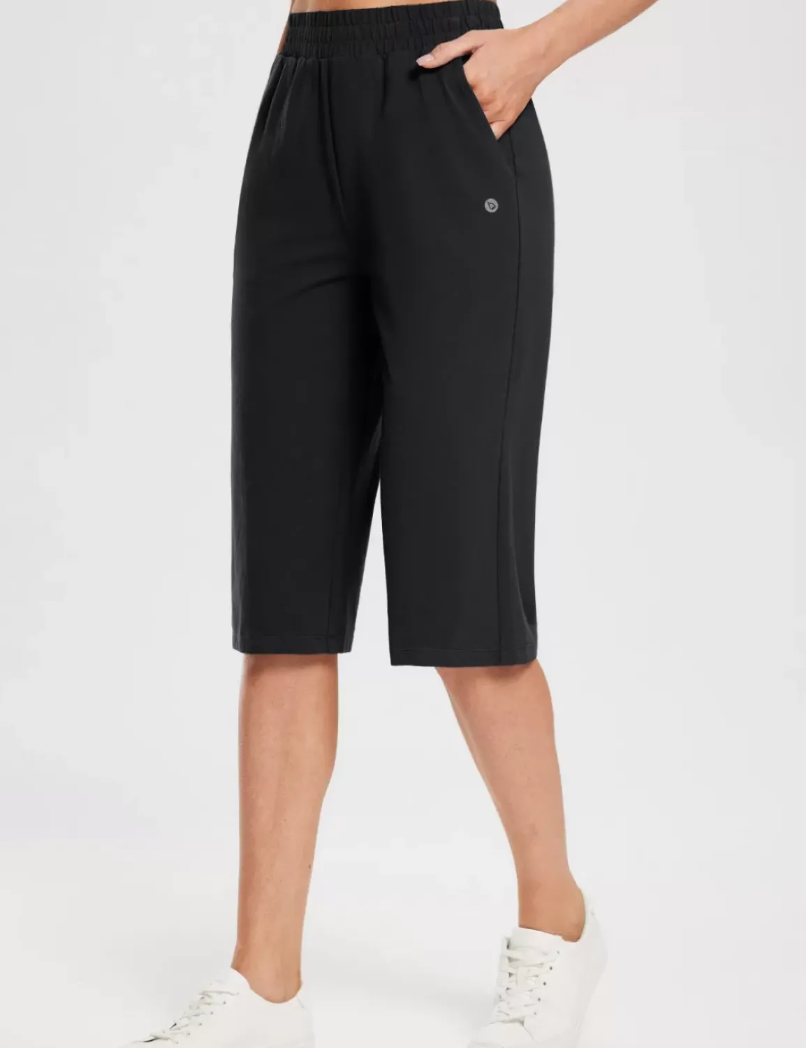 Baleaf Evergreen 15" Cotton Drawstring Sweatpants^Women Knee-Length