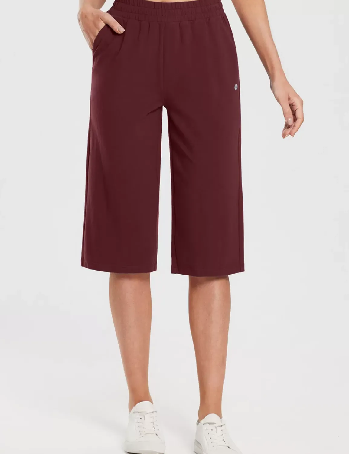 Baleaf Evergreen 15" Cotton Drawstring Sweatpants^Women Knee-Length
