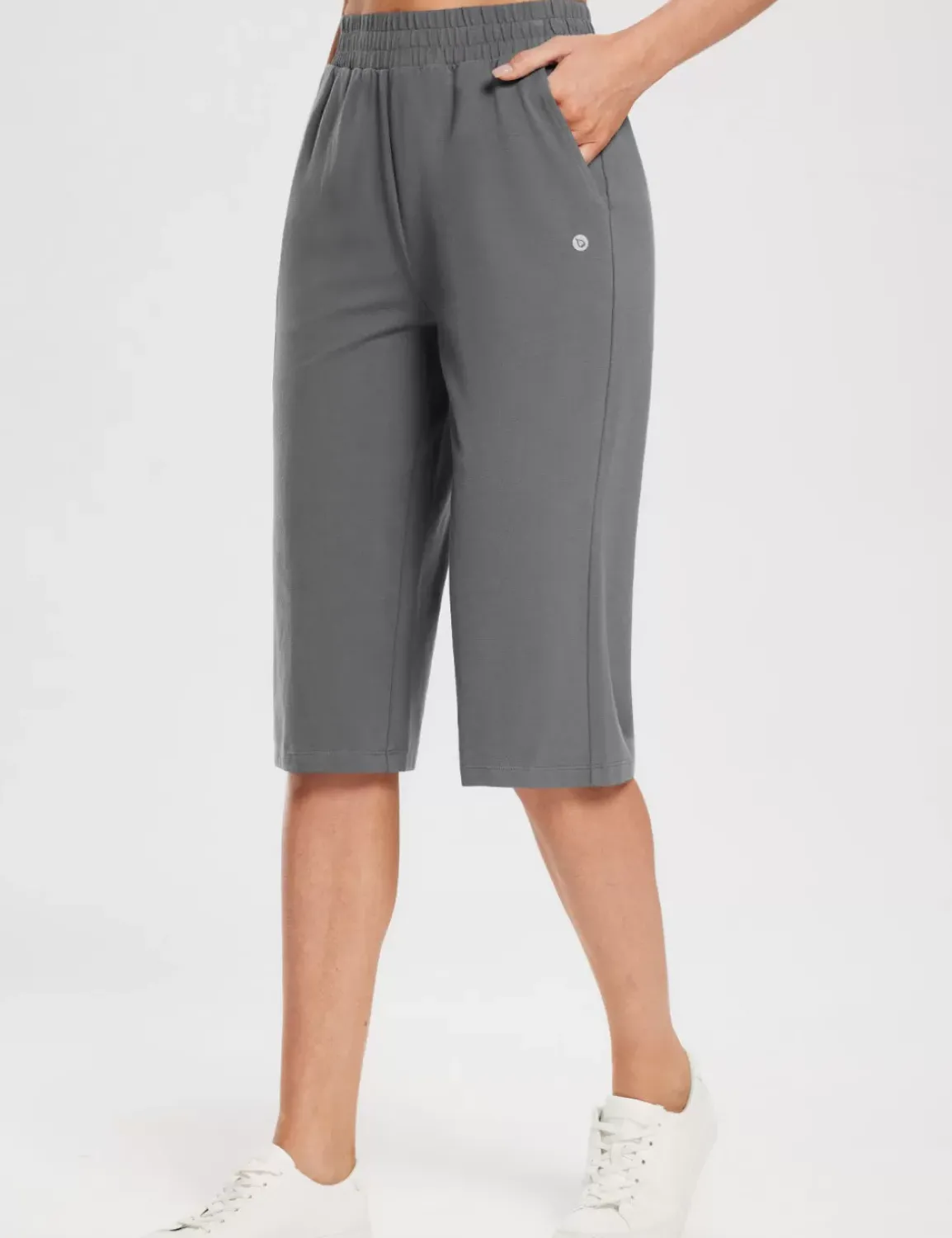 Baleaf Evergreen 15" Cotton Drawstring Sweatpants^Women Knee-Length