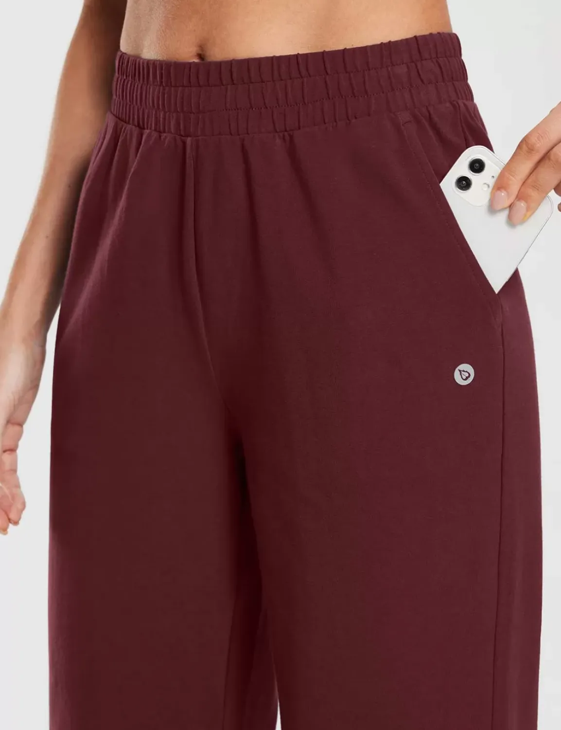 Baleaf Evergreen 15" Cotton Drawstring Sweatpants^Women Knee-Length