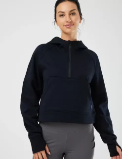 Baleaf Evergreen Cotton Half-Zip Pullover^Women Fleece-Lined
