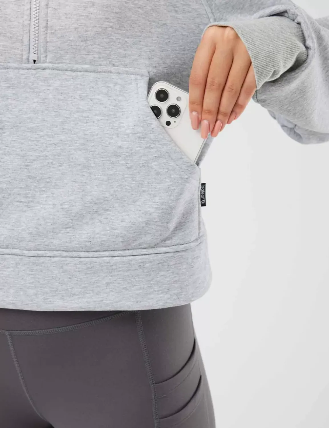 Baleaf Evergreen Cotton Half-Zip Pullover^Women Fleece-Lined