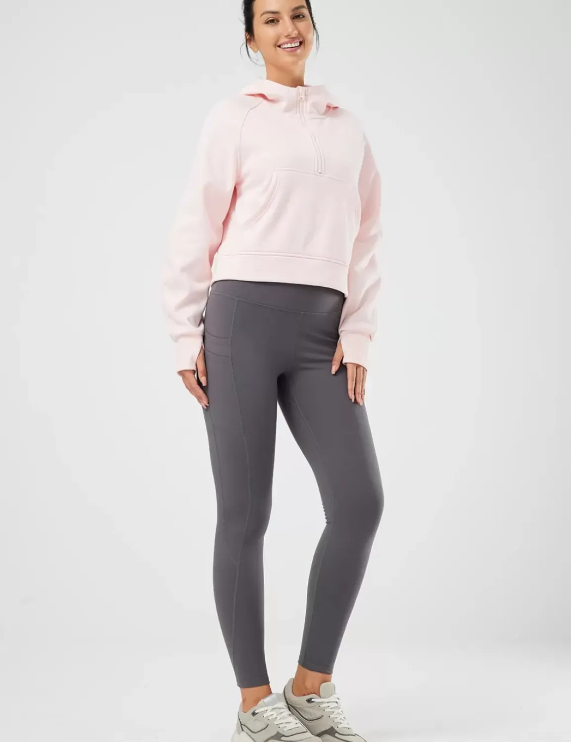 Baleaf Evergreen Cotton Half-Zip Pullover^Women Fleece-Lined