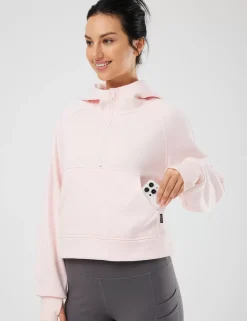 Baleaf Evergreen Cotton Half-Zip Pullover^Women Fleece-Lined