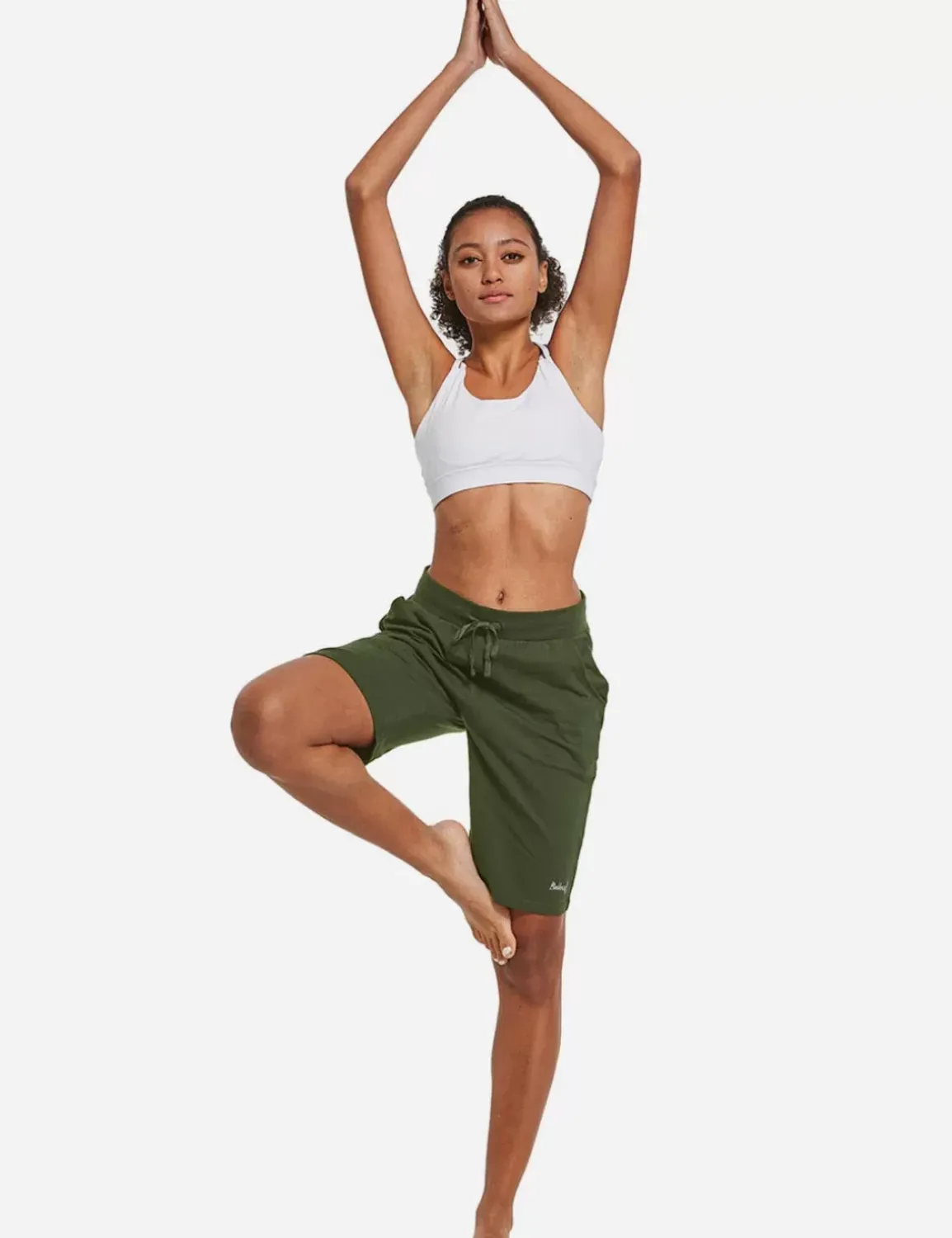 Baleaf Evergreen Cotton Knee-Length Shorts^Women Knee-Length