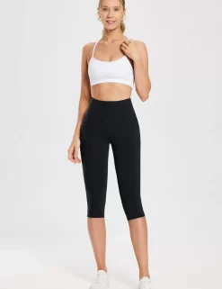 Baleaf Evergreen Cotton Pocketed Capris^Women Leggings