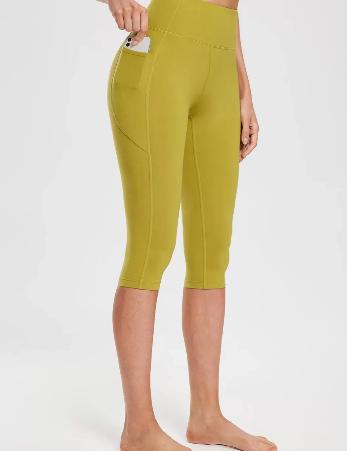 Baleaf Evergreen Cotton Pocketed Capris^Women Leggings