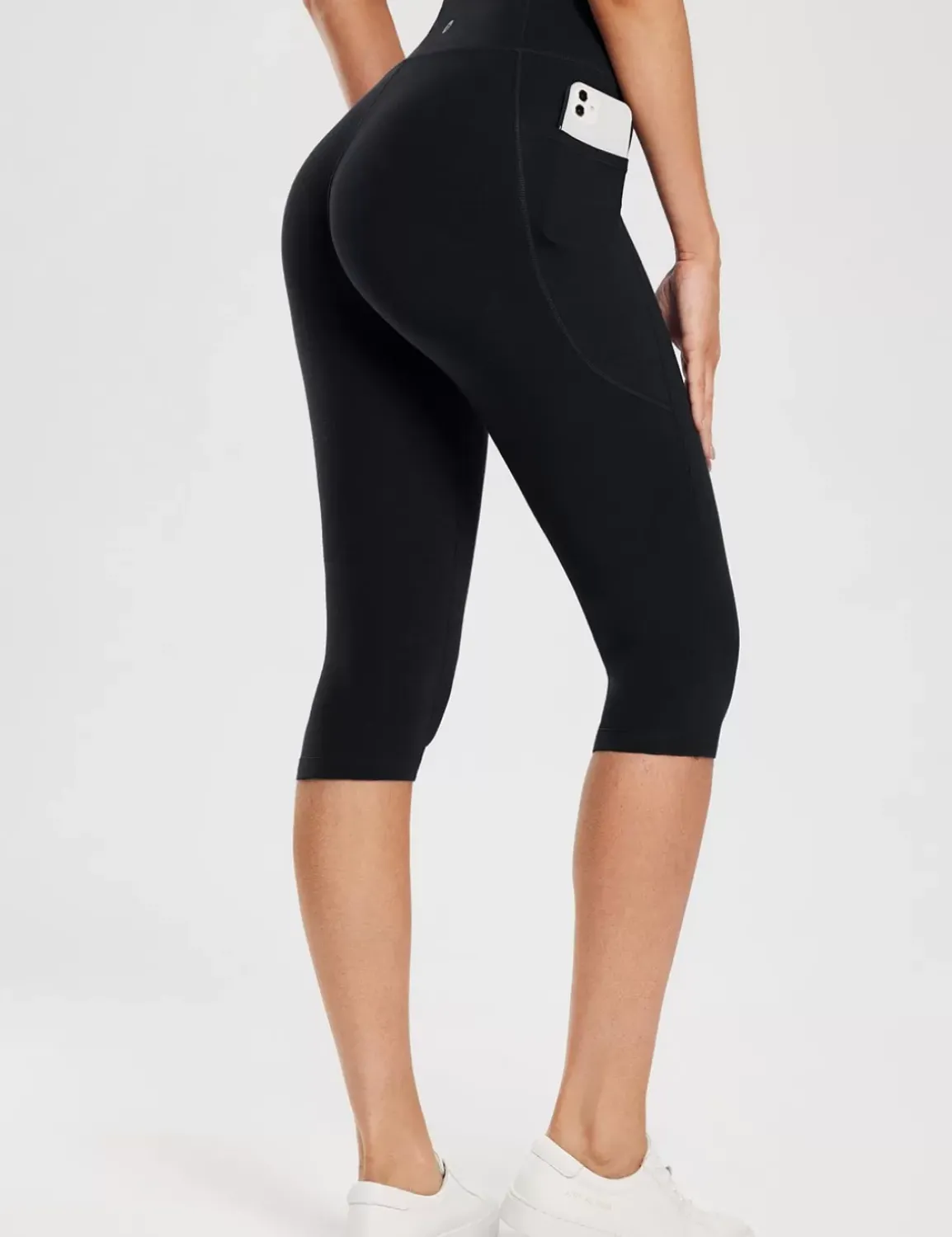 Baleaf Evergreen Cotton Pocketed Capris^Women Leggings