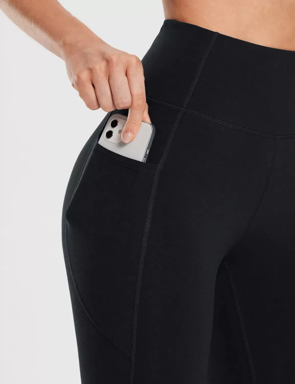 Baleaf Evergreen Cotton Pocketed Capris^Women Knee-Length