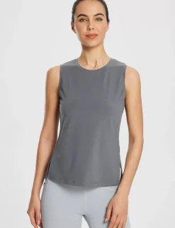 Baleaf Evergreen Cotton Side Slit Tank Top^Women Short-Sleeved & Tank Tops