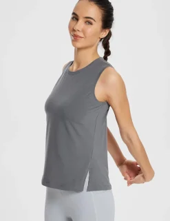 Baleaf Evergreen Cotton Side Slit Tank Top^Women Short-Sleeved & Tank Tops