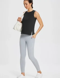 Baleaf Evergreen Cotton Side Slit Tank Top^Women Short-Sleeved & Tank Tops