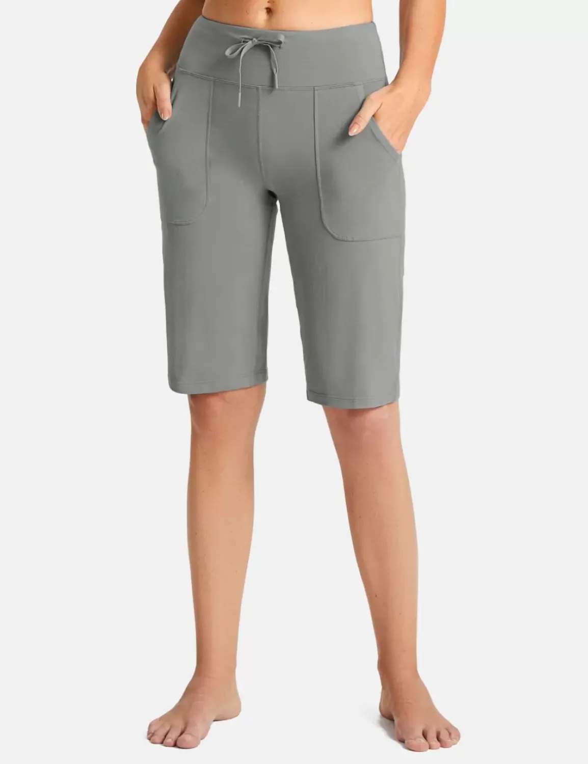 Baleaf Evergreen Drawstring Bermuda Shorts^Women Knee-Length
