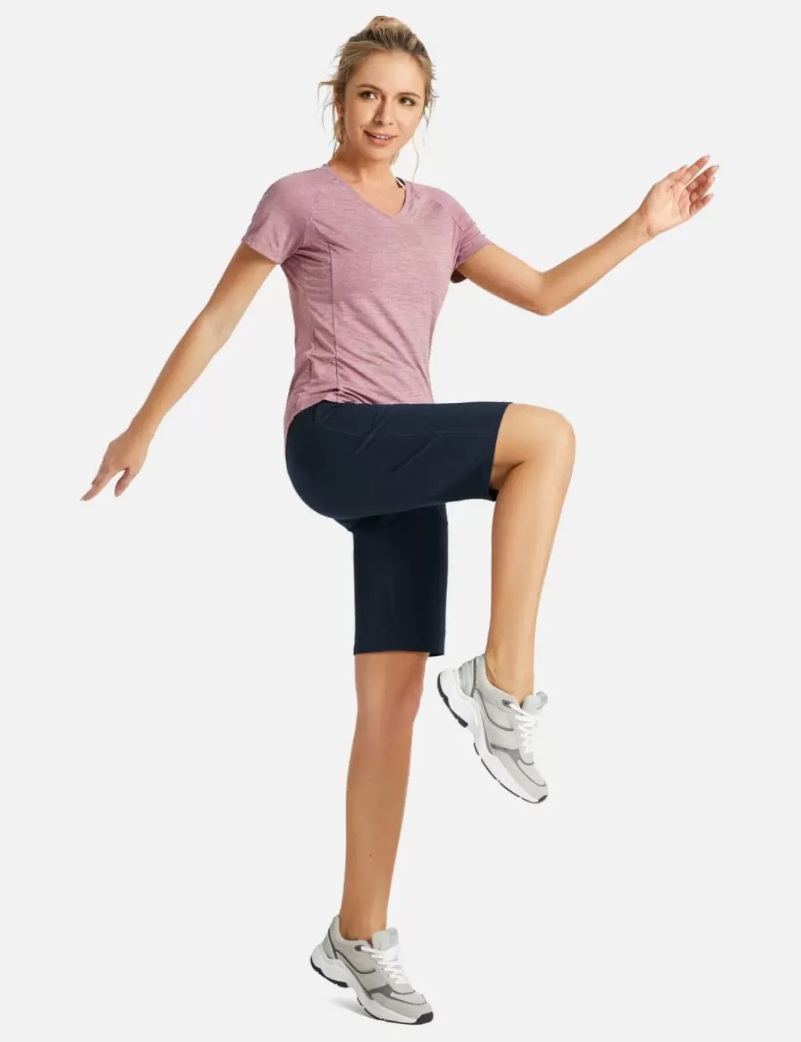 Baleaf Evergreen Drawstring Bermuda Shorts^Women Knee-Length