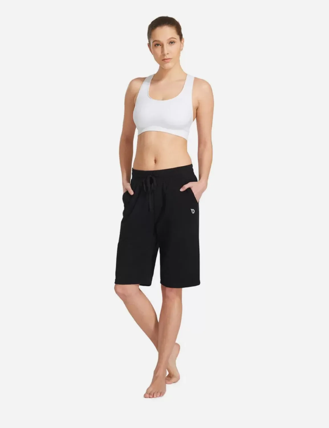 Baleaf Evergreen High Rise Bermuda Shorts^Women Knee-Length