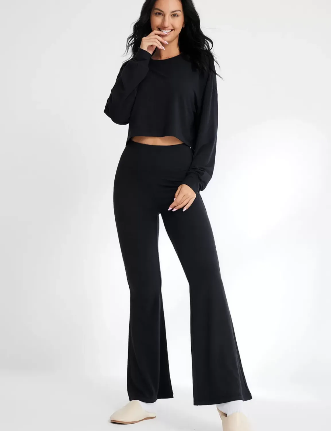 Baleaf Evergreen Modal Oversized Cropped Top (Website Exclusive)^Women Long-Sleeved