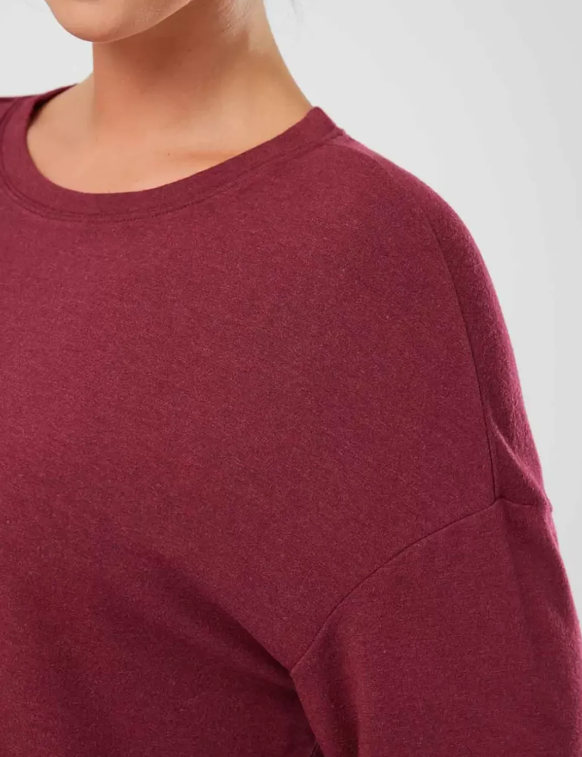Baleaf Evergreen Modal Oversized Cropped Top (Website Exclusive)^Women Long-Sleeved