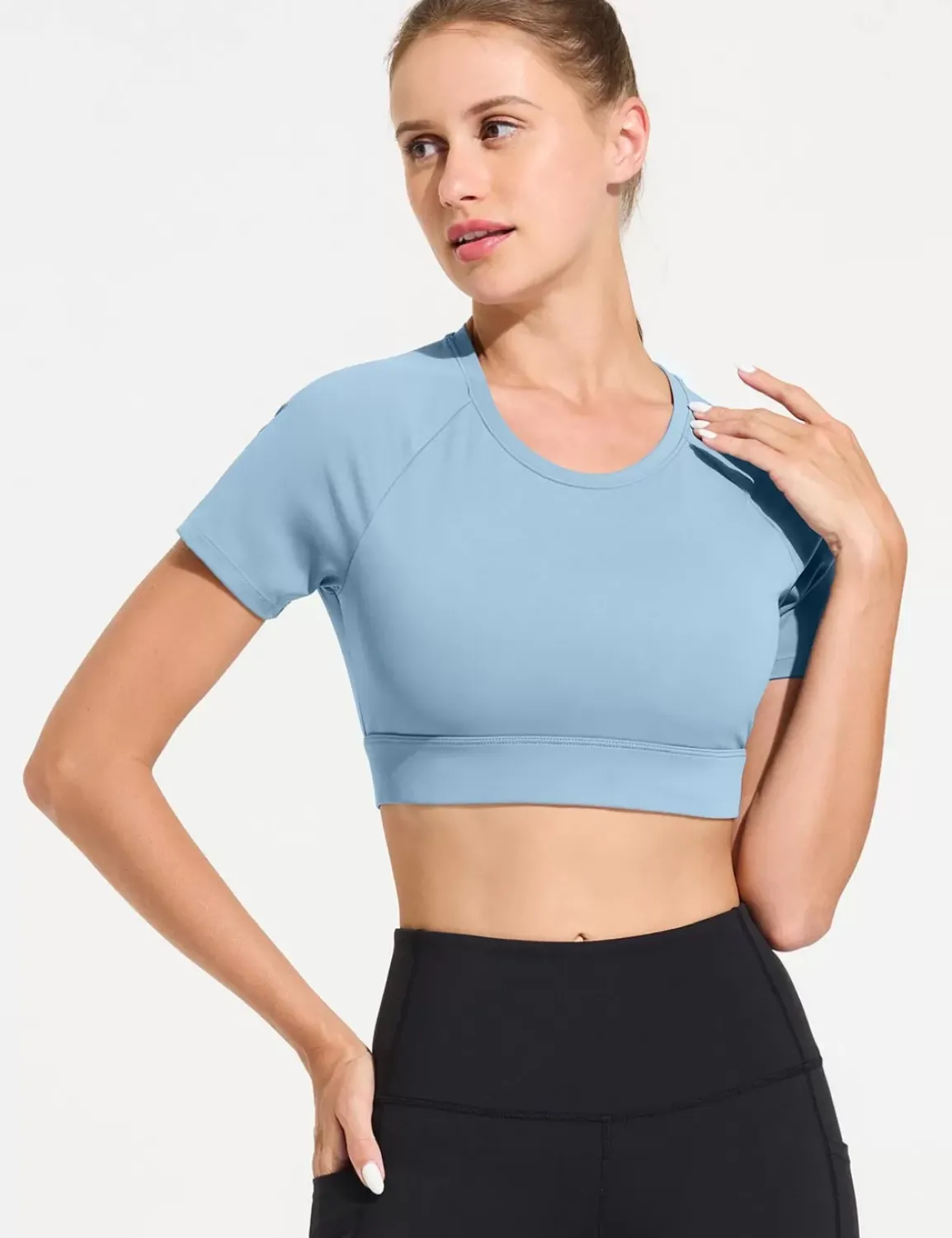 Baleaf Flyleaf Open Back Crop Top^Women Short-Sleeved & Tank Tops