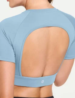 Baleaf Flyleaf Open Back Crop Top^Women Short-Sleeved & Tank Tops