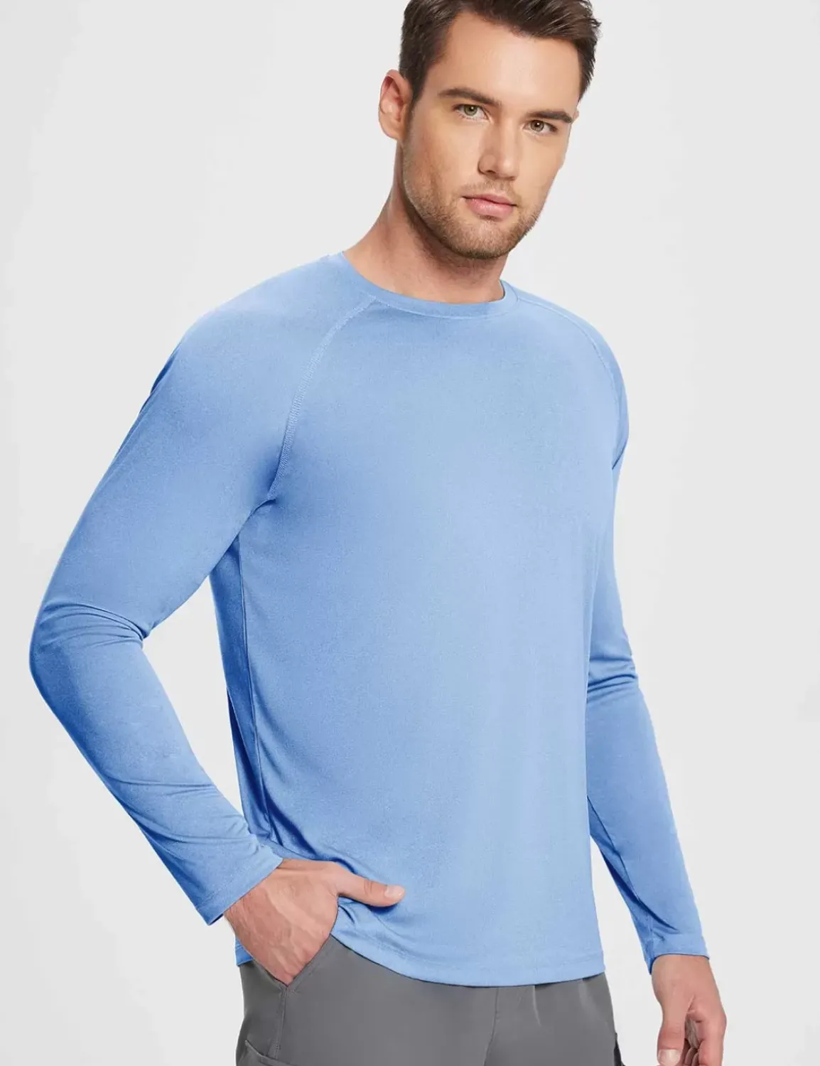 Baleaf Flyleaf Upf50+ Crewneck T-Shirt^Men Long-Sleeved Shirts