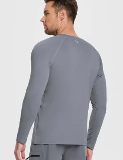 Baleaf Flyleaf Upf50+ Crewneck T-Shirt^Men Long-Sleeved Shirts