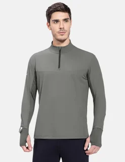 Baleaf Flyleaf Watch Window Quarter Zip Pullover^Men Long-Sleeved Shirts
