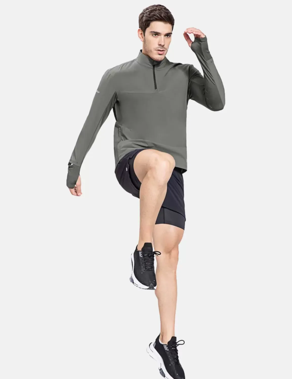 Baleaf Flyleaf Watch Window Quarter Zip Pullover^Men Long-Sleeved Shirts