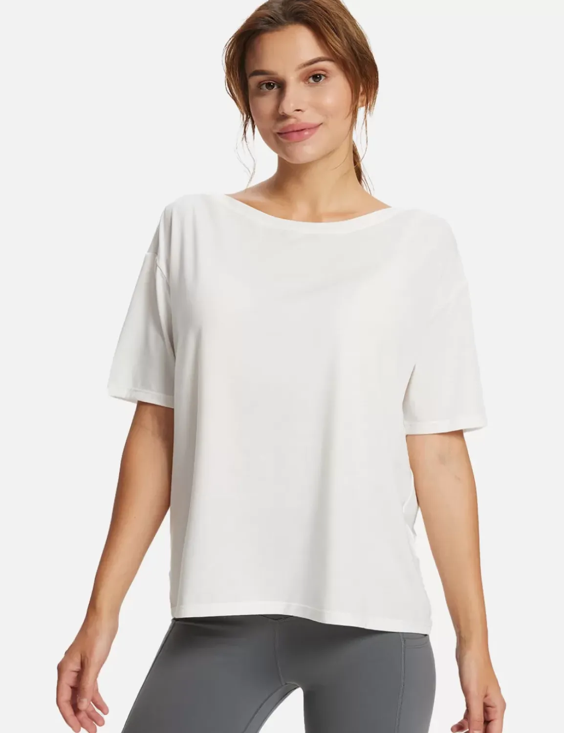Baleaf Laureate Boatneck Slouch Fit Tee^Women Short-Sleeved & Tank Tops