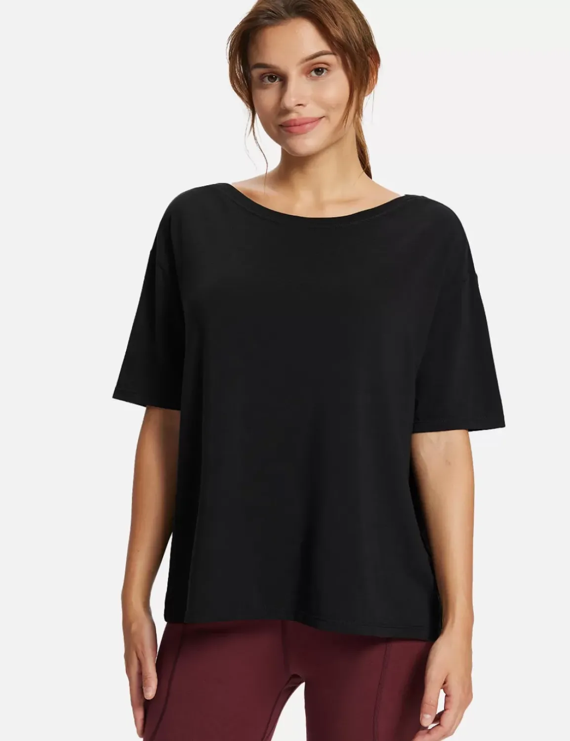 Baleaf Laureate Boatneck Slouch Fit Tee^Women Short-Sleeved & Tank Tops