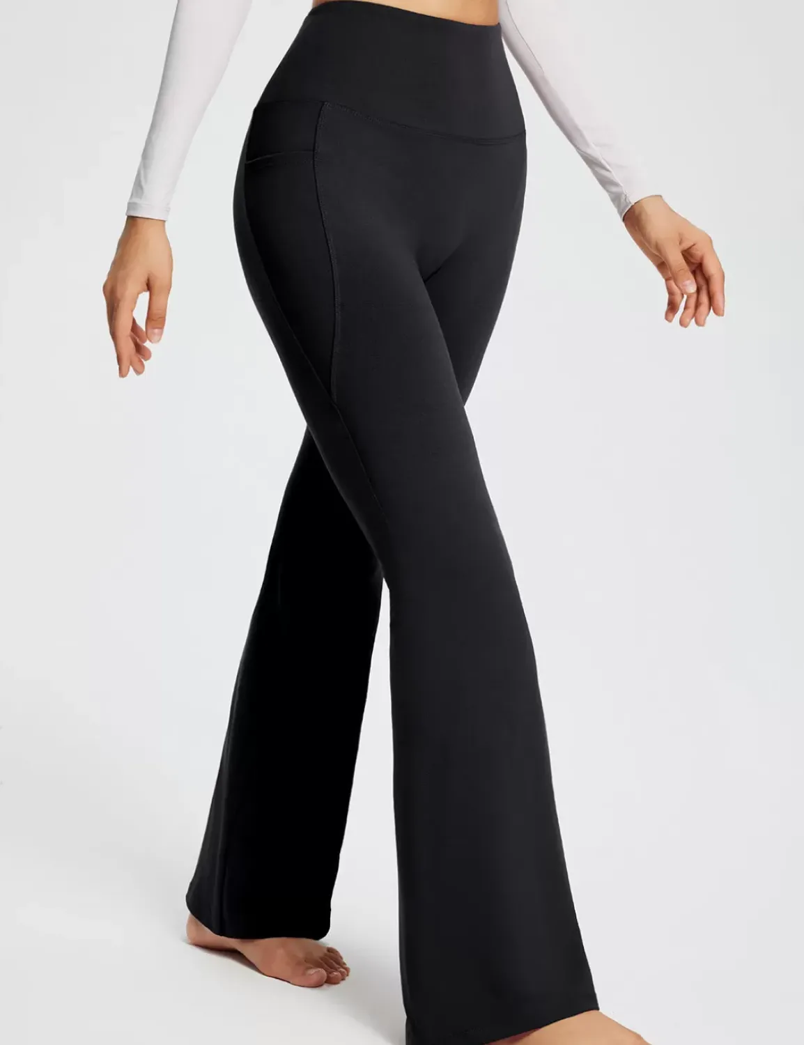 Baleaf Laureate High-Rise Pocketed Flared Pants^Women Joggers & (Sweat) Pants