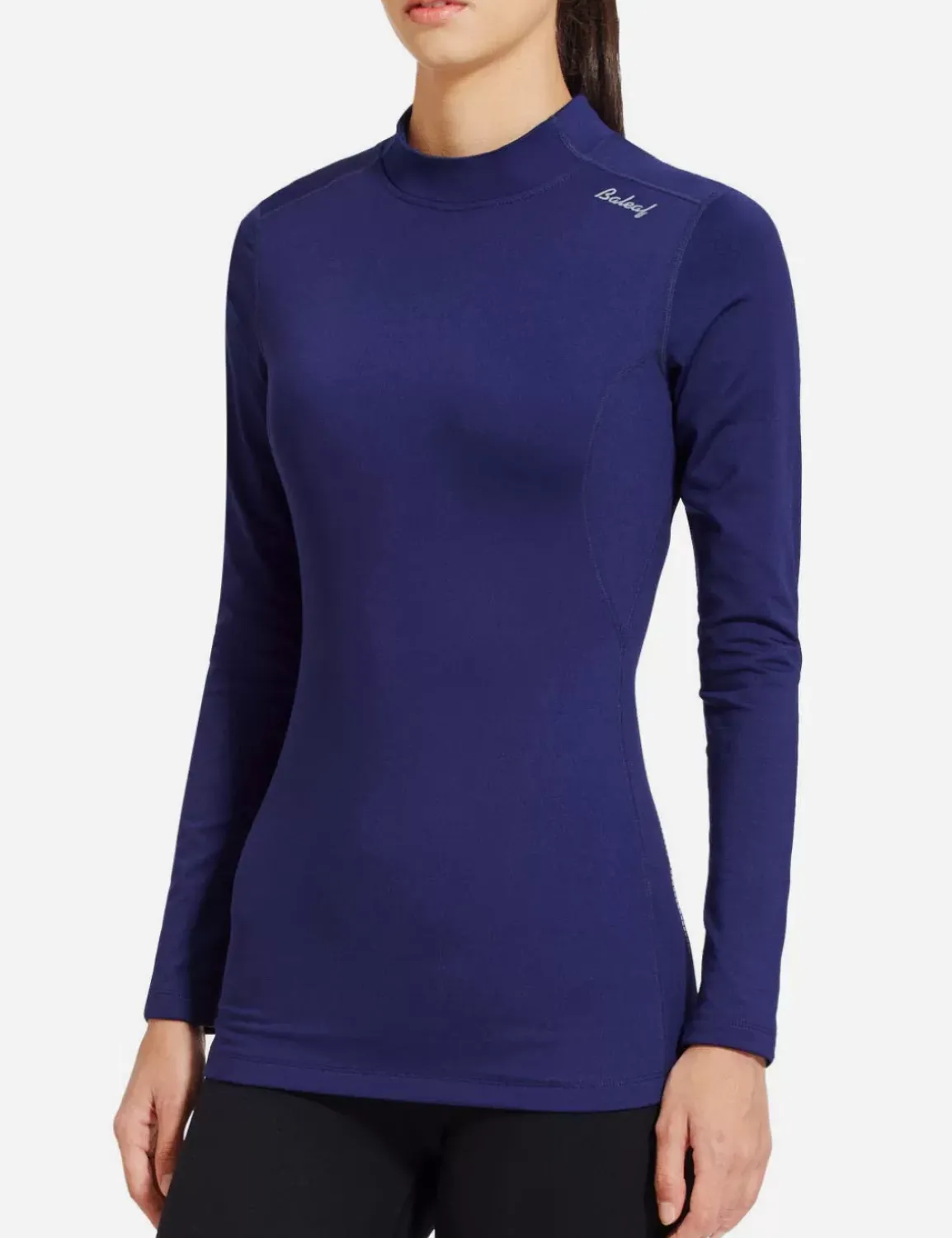 Baleaf Laureate Mock Neck Compressive Top^Women Fleece-Lined
