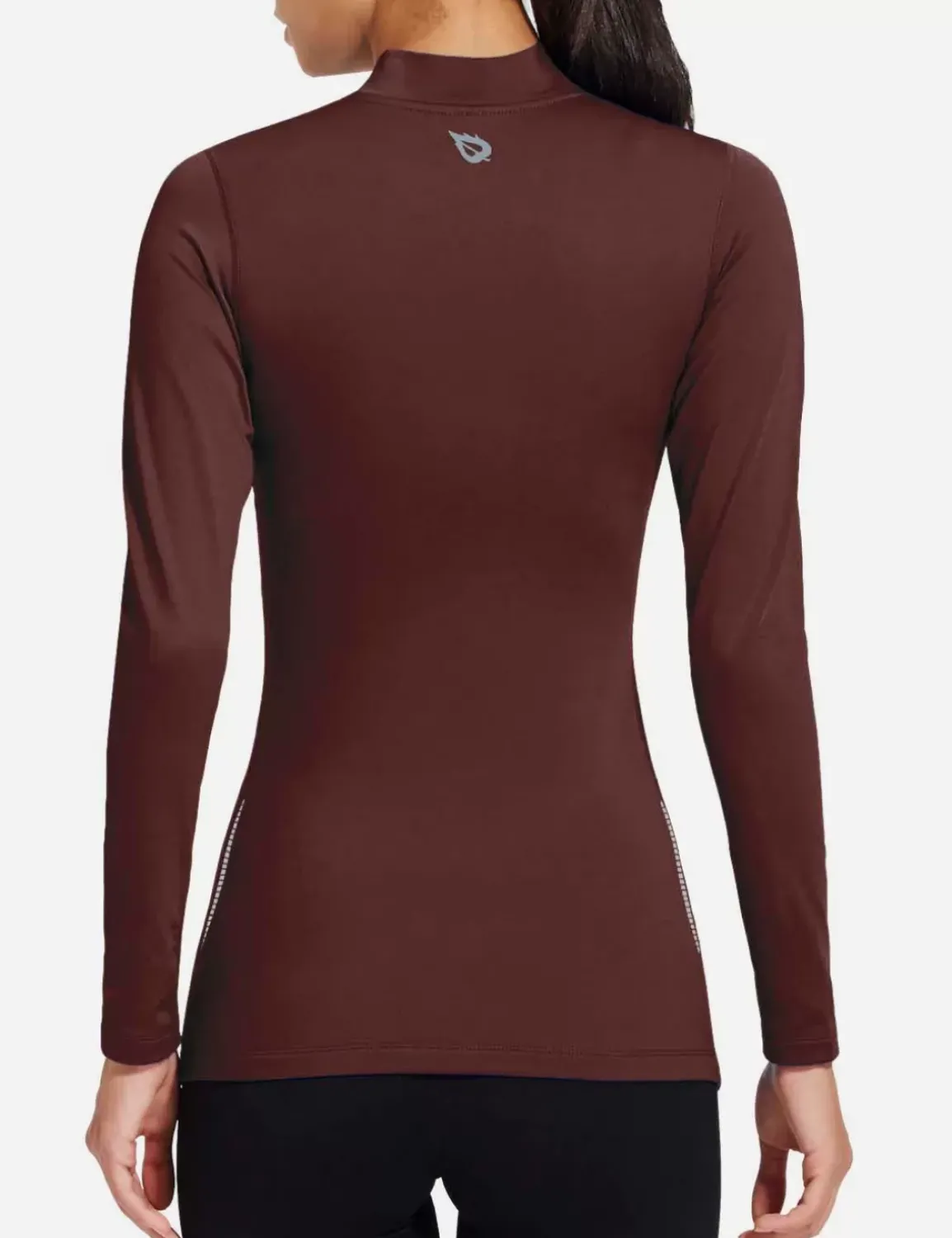 Baleaf Laureate Mock Neck Compressive Top^Women Fleece-Lined