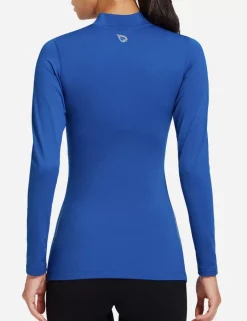 Baleaf Laureate Mock Neck Compressive Top^Women Fleece-Lined