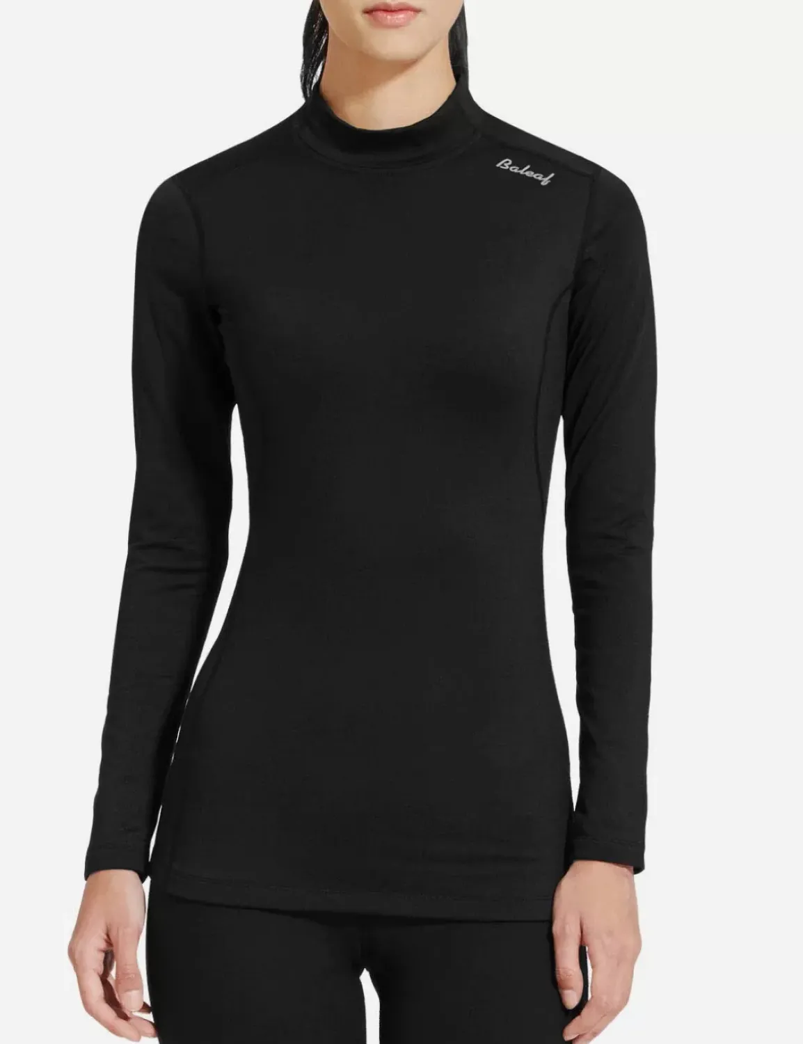Baleaf Laureate Mock Neck Compressive Top^Women Fleece-Lined