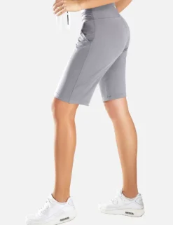 Baleaf Laureate Ruched Waist Bermuda Shorts^Women Knee-Length