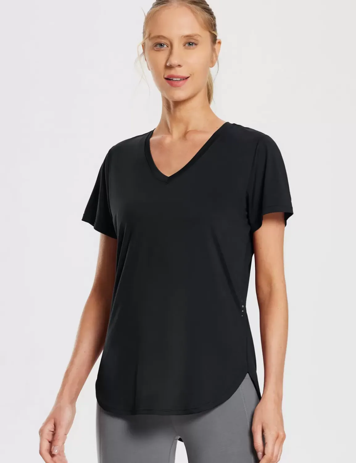 Baleaf Laureate V Neck Mesh Back Shirts^Women Short-Sleeved & Tank Tops
