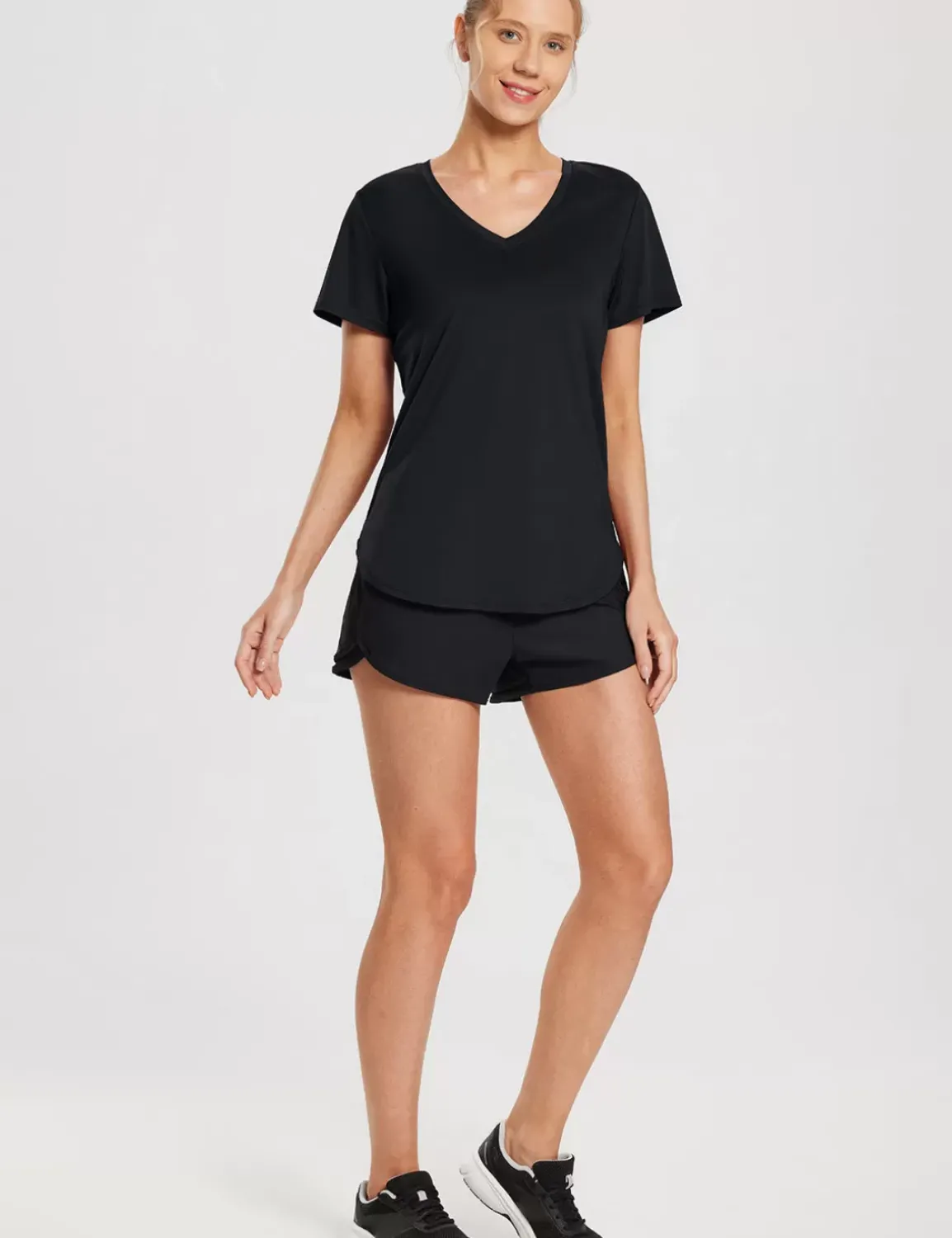 Baleaf Laureate V Neck Mesh Back Shirts^Women Short-Sleeved & Tank Tops
