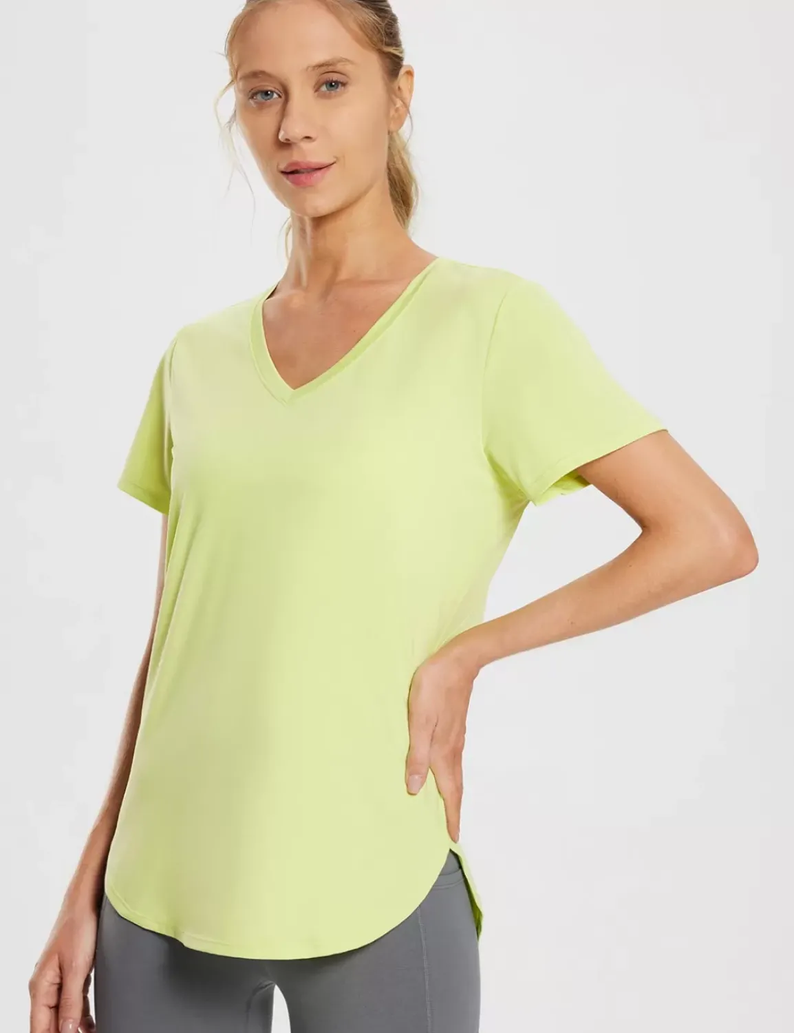Baleaf Laureate V Neck Mesh Back Shirts^Women Short-Sleeved & Tank Tops