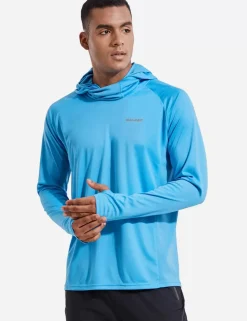 Baleaf Procool Upf50+ Neck Gaiter Sun Hoodie^Men Long-Sleeved Shirts