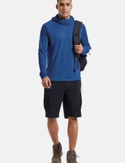 Baleaf Procool Upf50+ Neck Gaiter Sun Hoodie^Men Long-Sleeved Shirts