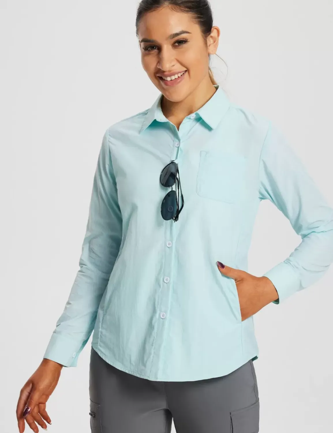 Baleaf Quick-Dry Upf 50+ Sun Shirts^Women Long-Sleeved