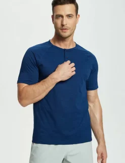 Baleaf Short-Sleeve Henley T-Shirt (Website Exclusive）^Men Short-Sleeved Shirts & Tank Tops