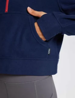 Baleaf Thermal Hooded Cropped Pullover^Women Fleece-Lined