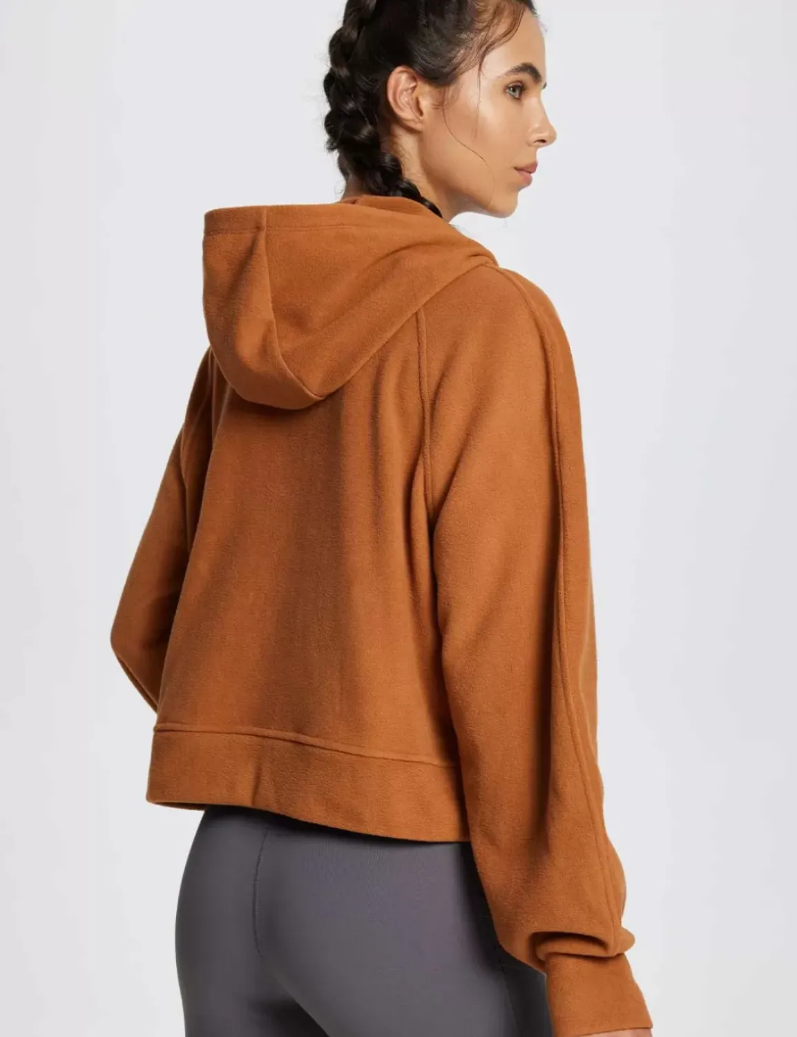 Baleaf Thermal Hooded Cropped Pullover^Women Fleece-Lined