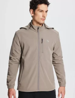 Baleaf Thermal Hooded Softshell Windbreaker^Men Jerseys & Track Jackets