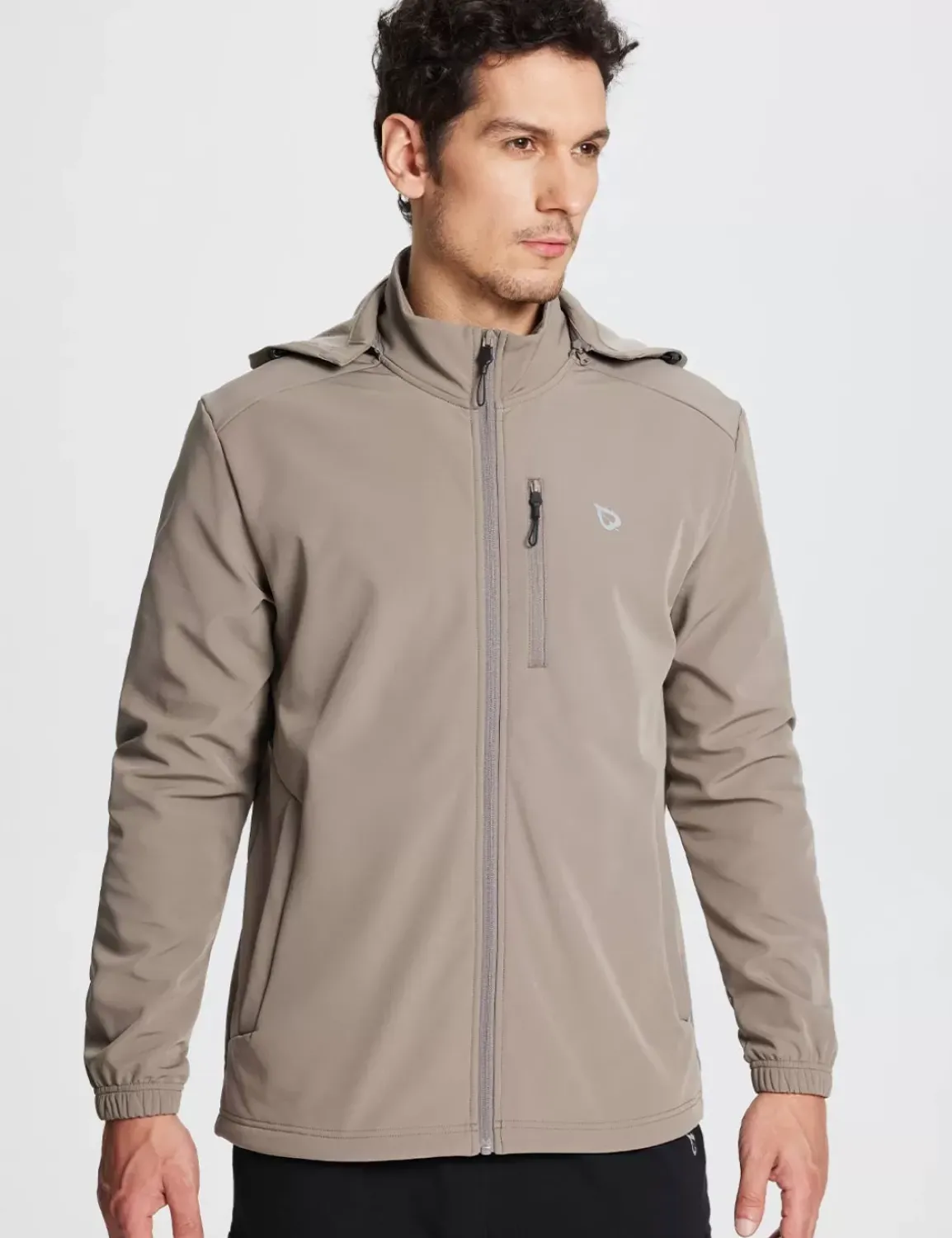 Baleaf Thermal Hooded Softshell Windbreaker^Men Fleece-Lined