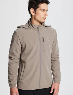Baleaf Thermal Hooded Softshell Windbreaker^Men Fleece-Lined