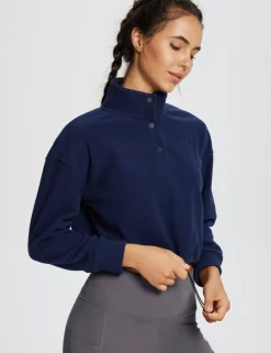 Baleaf Turtleneck Long-Sleeve Crop Pullover^Women Long-Sleeved