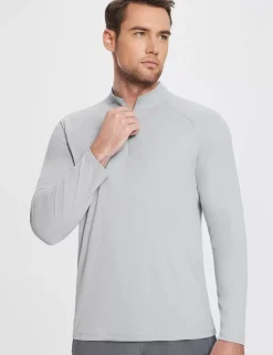 Baleaf Upf 50+ Quarter Zip Sun Shirts^Men Long-Sleeved Shirts