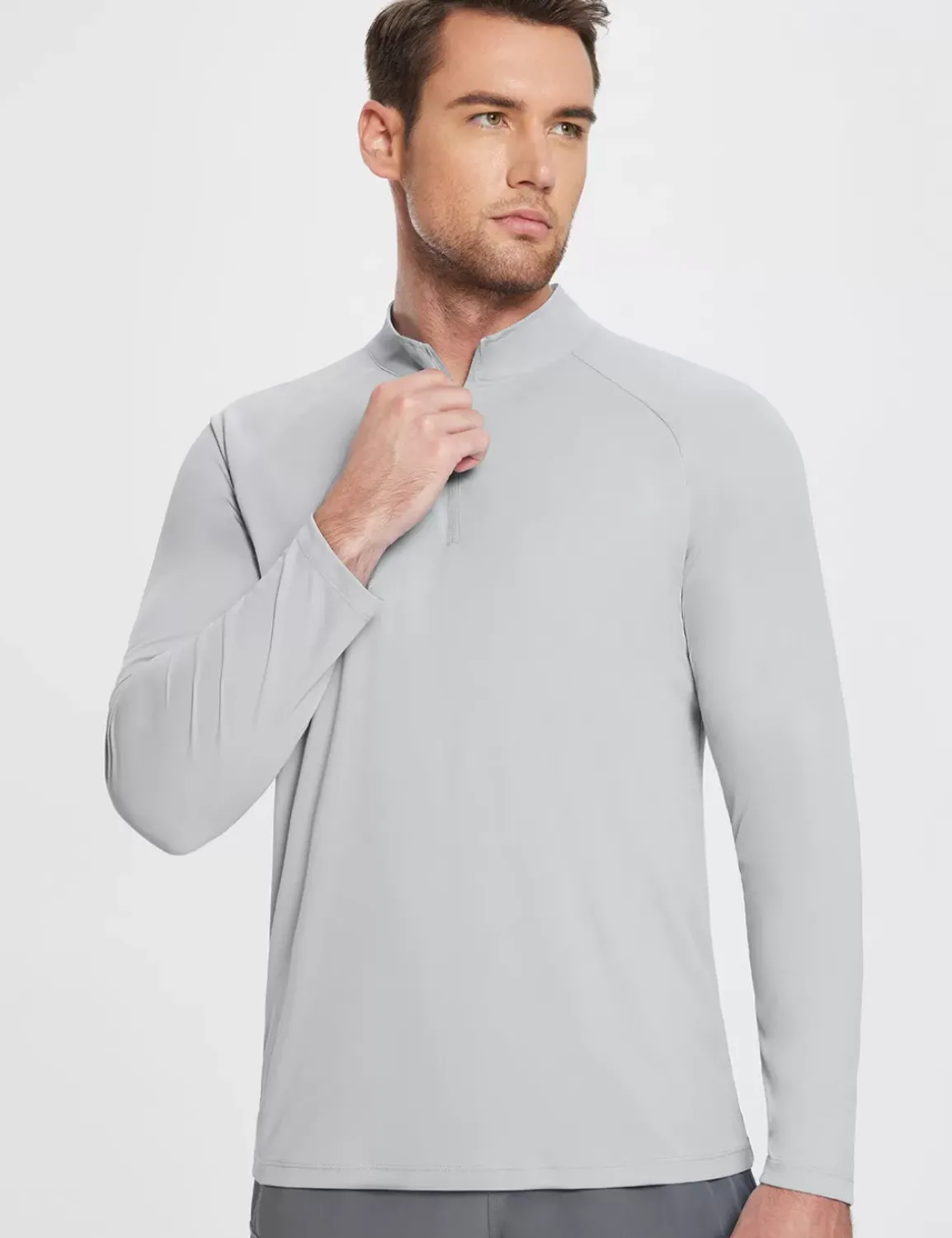 Baleaf Upf 50+ Quarter Zip Sun Shirts^Men Long-Sleeved Shirts